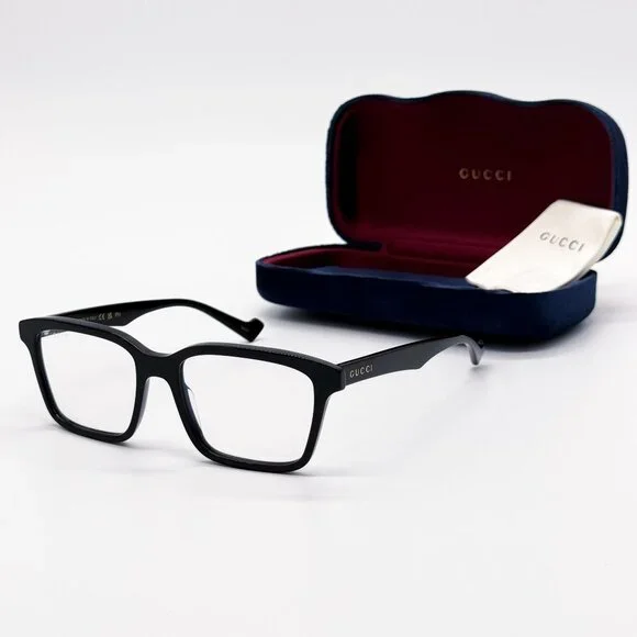 NEW GUCCI EYEGLASSES SQUARE BLACK MEN GUCCI GG0964S 001